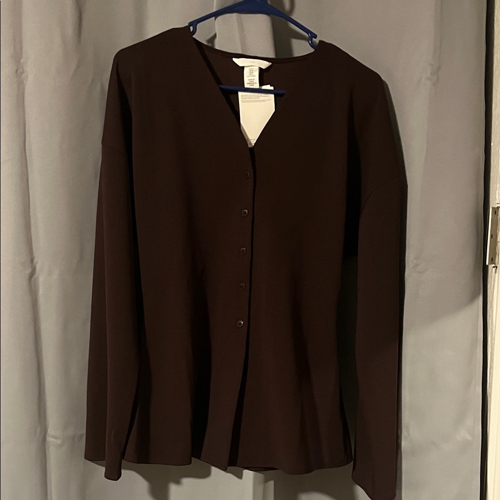 Elegant Black Button-Up Women's Top